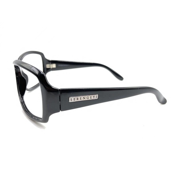 Serengeti Brea 7388 Black Rectangle Wrap Sunglasses Frames Designer Men Women - Picture 7 of 12